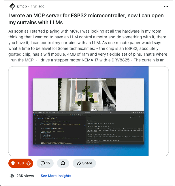 Controlling curtains with MCP