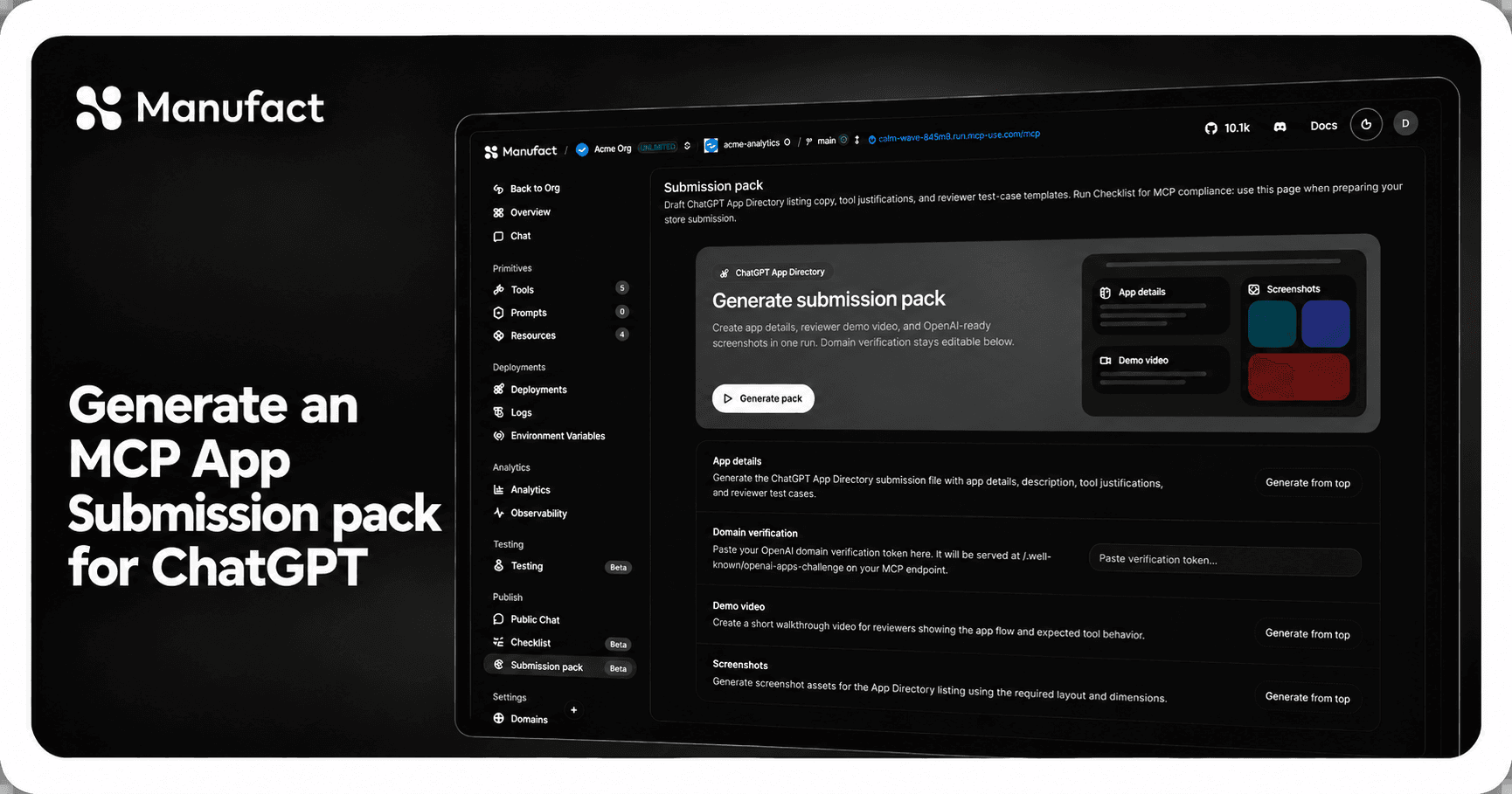 How to Generate an MCP App Submission Pack for ChatGPT