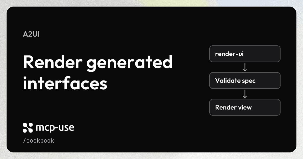 Build an A2UI app with MCP