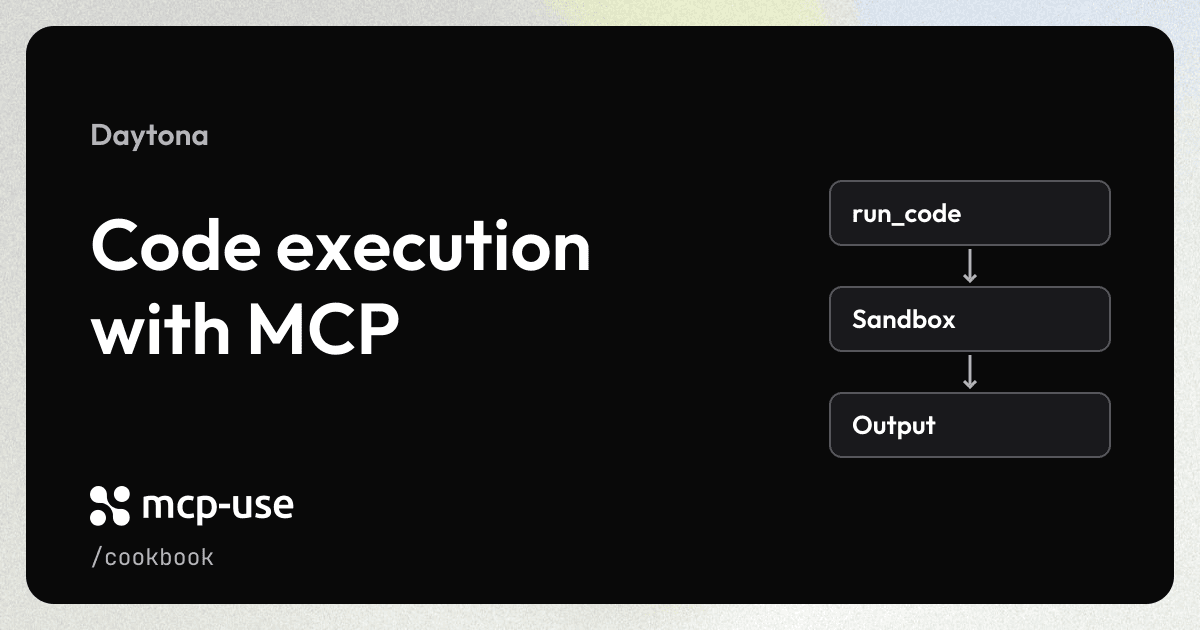 Run code in a Daytona sandbox with MCP