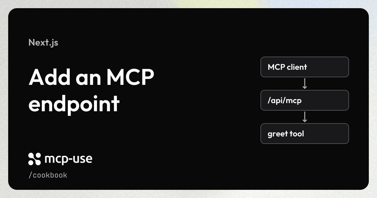 Add an MCP server to a Next.js app