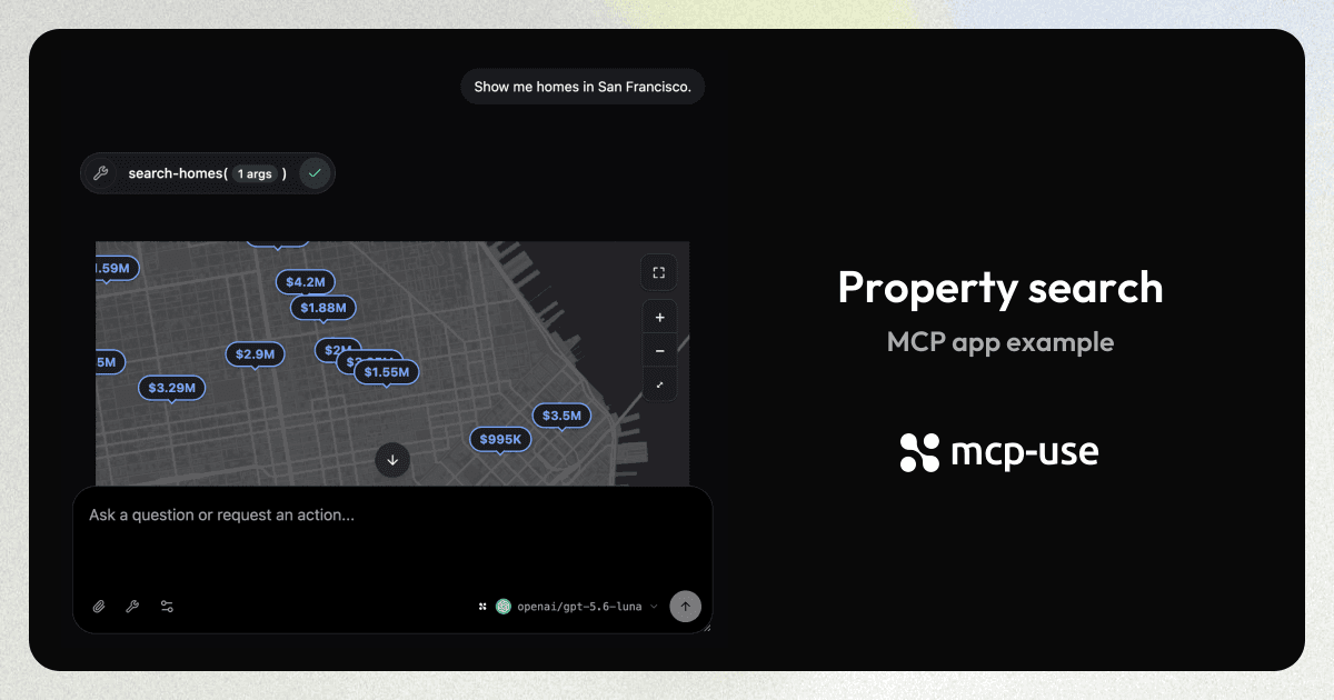 Build a property search MCP app