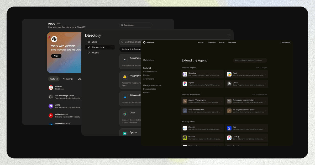 App directories in ChatGPT, Claude, and Cursor